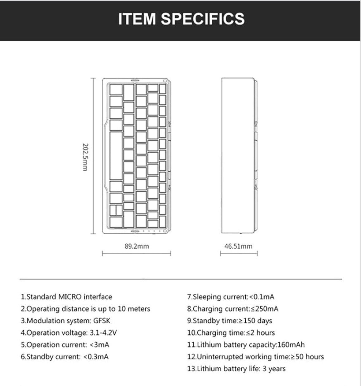 Novakey - Mini Folding Keyboard