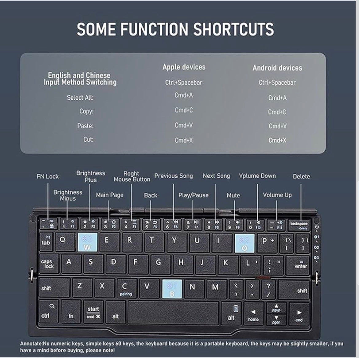 Novakey - Mini Folding Keyboard
